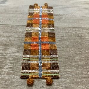 Plaid Pattern Beaded Bracelet